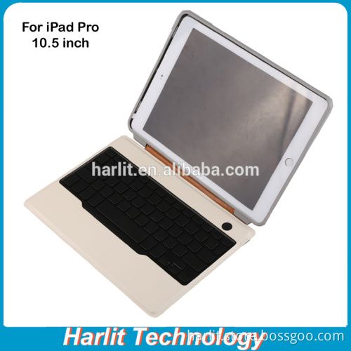 2017 New Super Thin 10.5 inch Leather Bluetooth Keyboard With Anti Shock Bumper Case For iPad Pro 10.5 inch